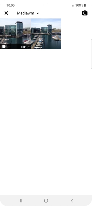 Press the required picture or video clip.