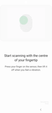 Follow the instructions on the screen to create the phone lock code using your fingerprint.