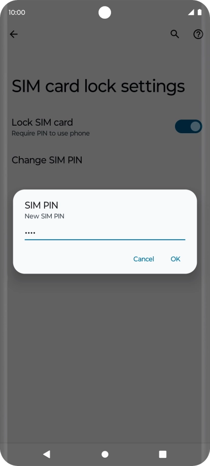 Key in a new four-digit PIN and press OK.