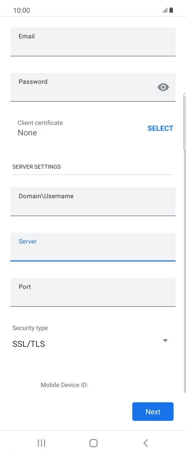 Press the field below 