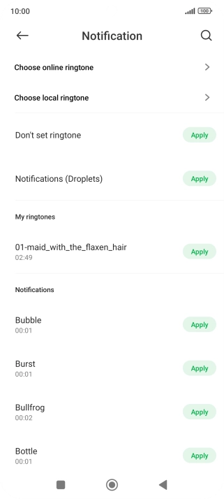 Press the required message tones to hear them.
