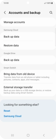 Press Manage accounts.
