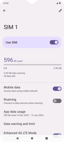 The total data usage is displayed.