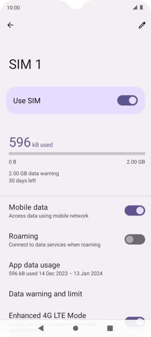 The total data usage is displayed.