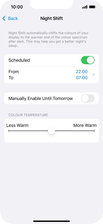 Press the indicator next to 