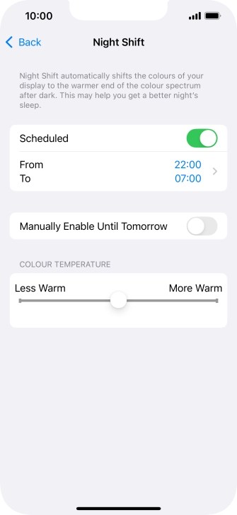 Press the indicator next to 