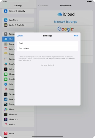 Press Description and key in the required name.
