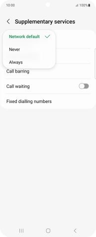 Press Always to turn on caller identification.