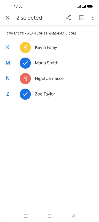 Press the menu icon.