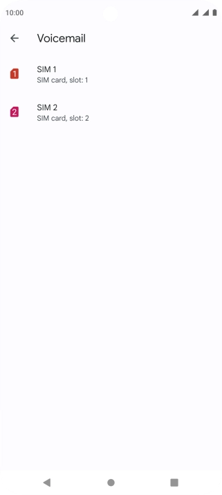 Press the required SIM.