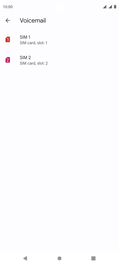 Press the required SIM.