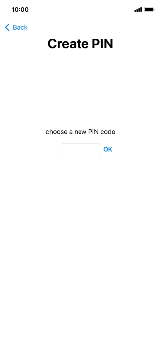 Key in a new four-digit PIN and press OK.