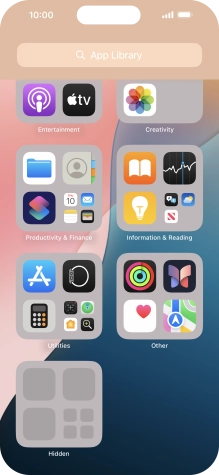 The app is now placed in the Hidden folder in the App Library.