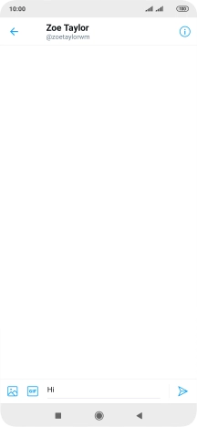 Write the required message and press the send icon.
