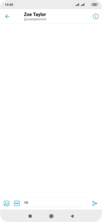 Write the required message and press the send icon.