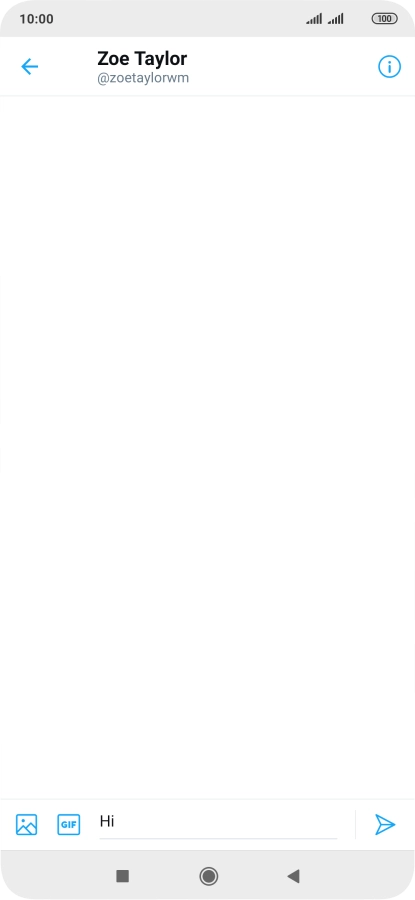 Write the required message and press the send icon.