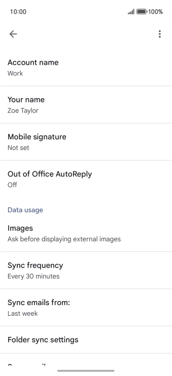 Press Account name and key in the required name.