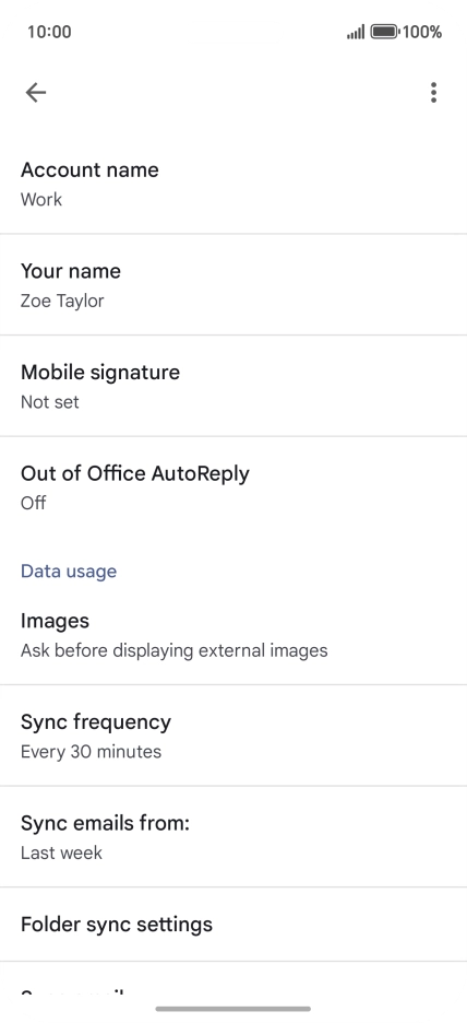 Press Account name and key in the required name.