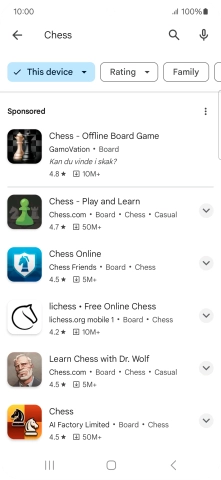 Press the required app.