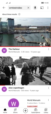 Press the required video clip.