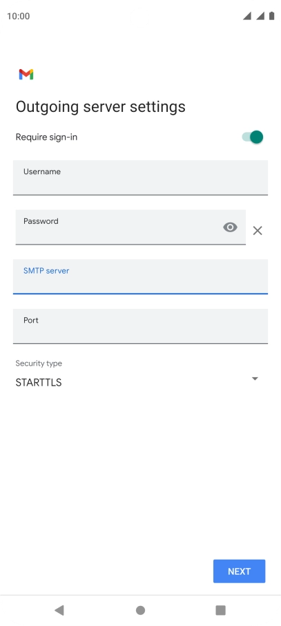 Press the field below 