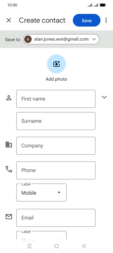 Press the drop down list next to 