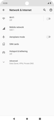 Press Mobile network. Press Mobile network.