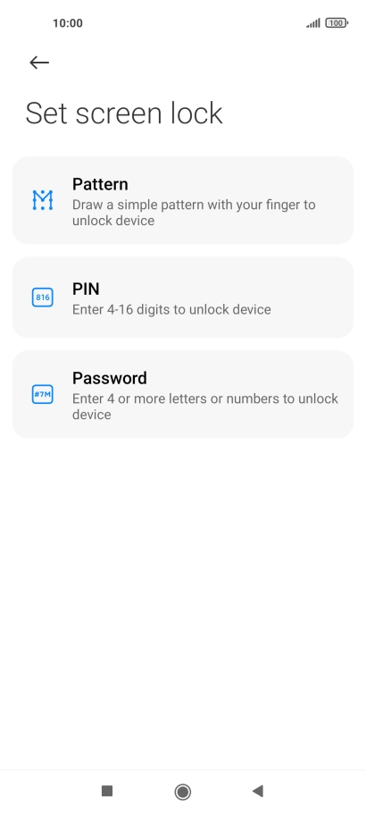 Press the required phone lock code and follow the instructions on the screen to create an additional phone lock code.