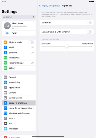 Press the indicator next to 