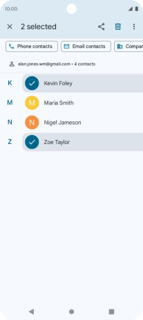Press the menu icon.