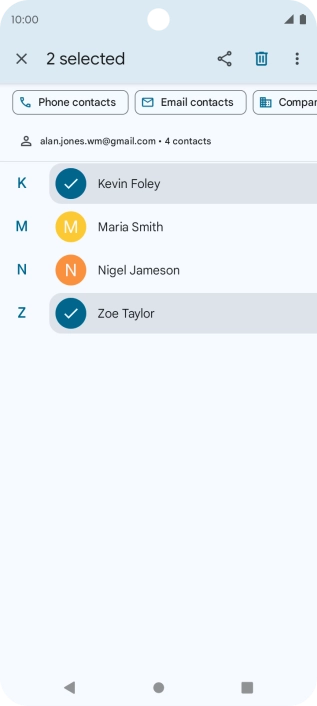 Press the menu icon.
