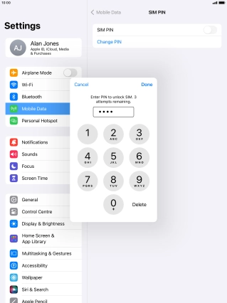 Key in your PIN and press Done.