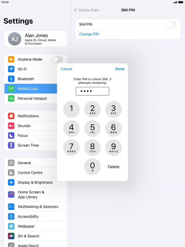 Key in your PIN and press Done.