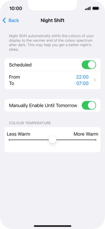 Press and drag the indicator below 