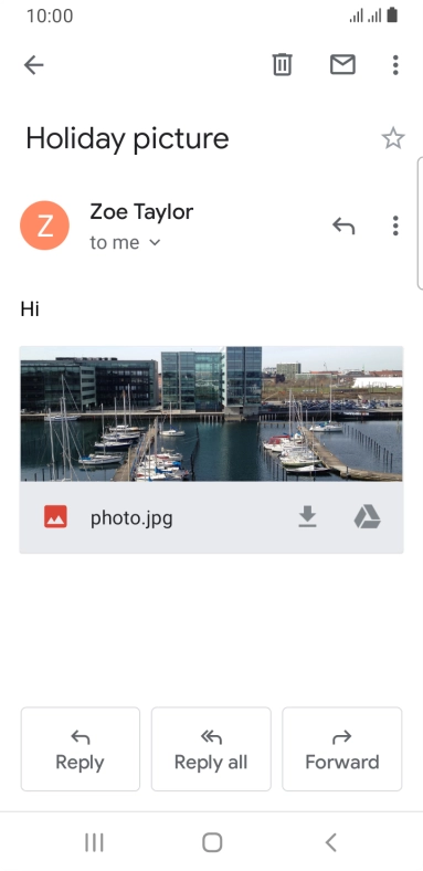 If an application is open on your phone, such as a Mail, you can also use the functions available here, e.g.: Reply to this email.