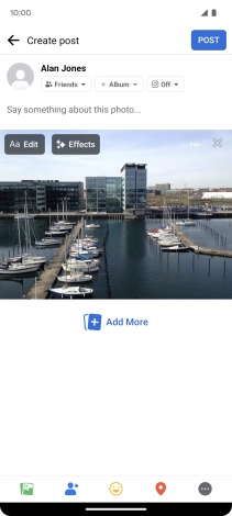 Press the text input field.