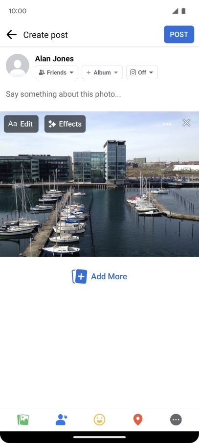 Press the text input field.