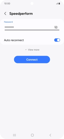 Key in the password for the Wi-Fi network and press Connect. Key in the password for the Wi-Fi network and press Connect.
