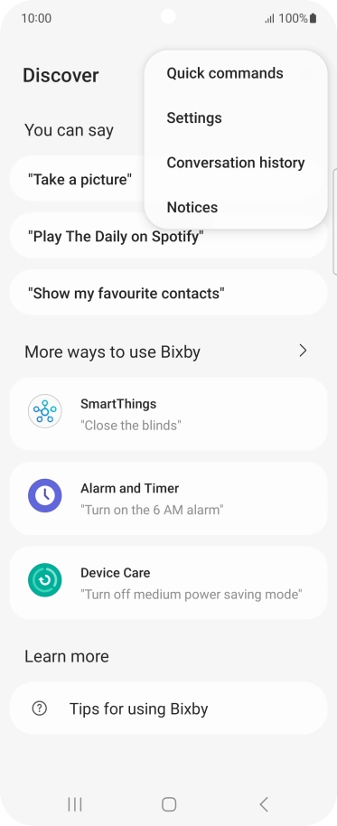 Press Settings. Press Settings.