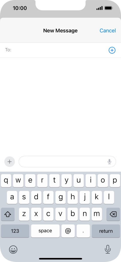 Press To: and key in the first letters of the recipient's name.
