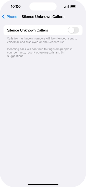 Press the indicator next to 