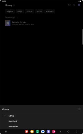 Press the required category and go to the required audio file.