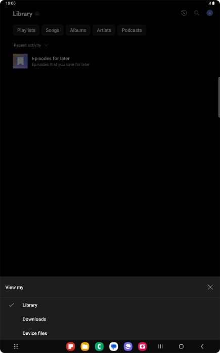 Press the required category and go to the required audio file.