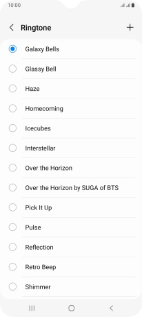 Press the add ring tone icon.