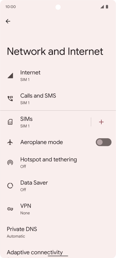 Press SIMs. Press SIMs.