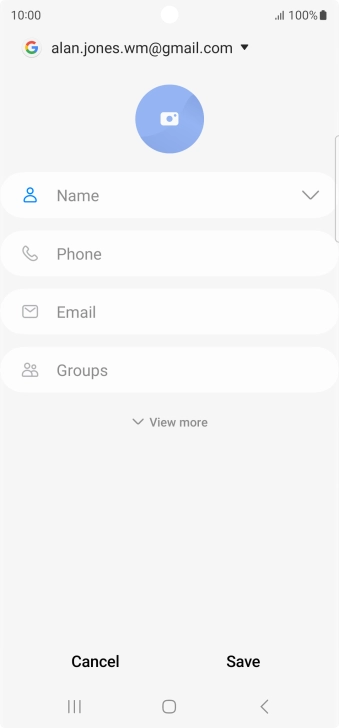 Press the address book drop down list. Press the address book drop down list.