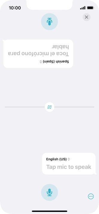 Press the end icon to end two-way view.
