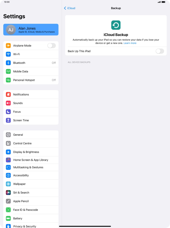 Press the indicator next to 