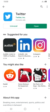 Press the Home key to return to the home screen.