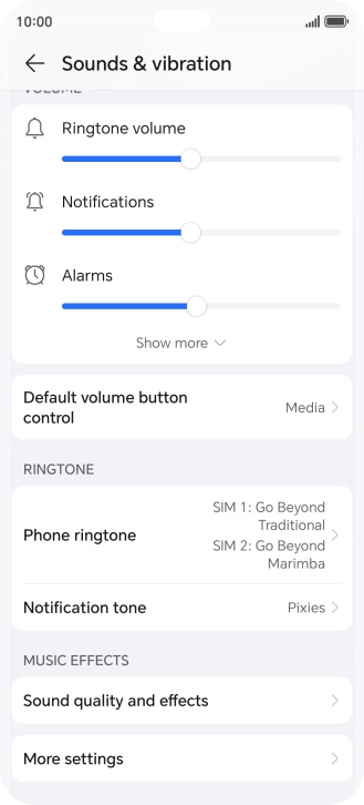 Press Phone ringtone.